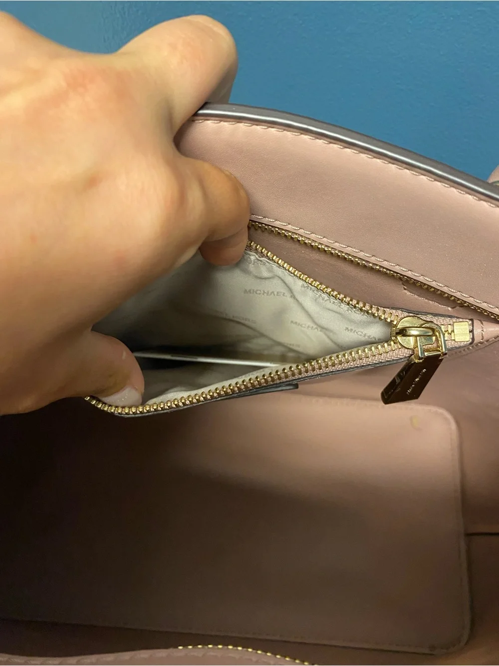 Michael Kors Dusty Pink Laser-Cut Leather Tote